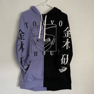 TOKYO GHOUL Split Color Hoodie. Men’s Medium